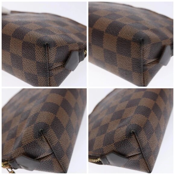 LOUIS VUITTON Damier Ebene Pochette Cosmetic PM Pouch N47516 LV Auth 136365 - Picture 16 of 16